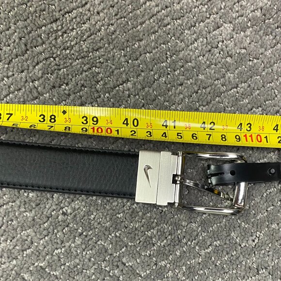 Nike Reversible Golf Belt Men's Size 36 Black Gray Faux Synthetic Leather - Picture 7 of 9